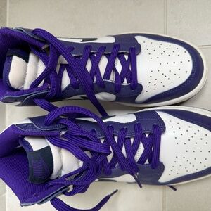Nike High-Top Sneakers in Purple and White